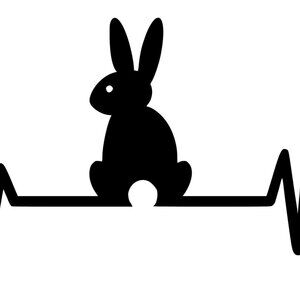 heartbeat line playboy bunny vinyl decal sticker black 5"